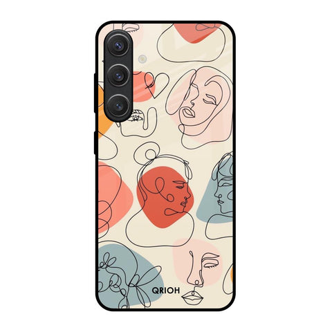 Abstract Faces Glossy Case for Samsung Galaxy S25 5G