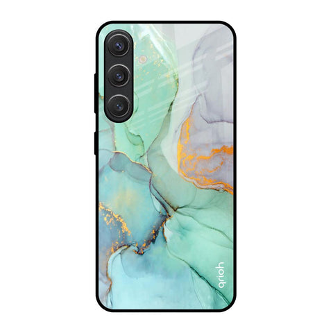 Green Marble Glossy Case for Samsung Galaxy S25 5G