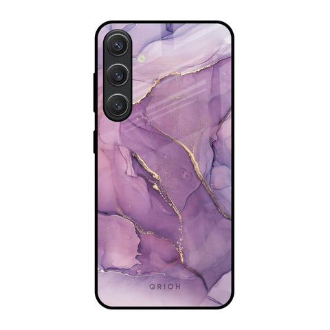 Purple Gold Marble Glossy Case for Samsung Galaxy S25 5G