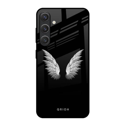 White Angel Wings Glossy Case for Samsung Galaxy S25 5G