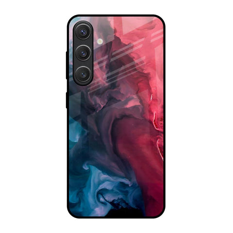 Blue & Red Smoke Glossy Case for Samsung Galaxy S25 5G