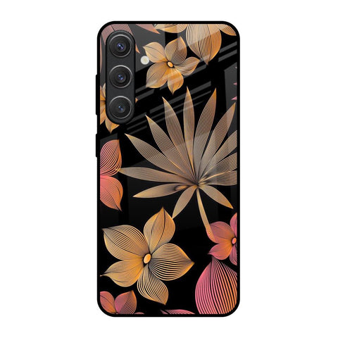 Lines Pattern Flowers Glossy Case for Samsung Galaxy S25 5G