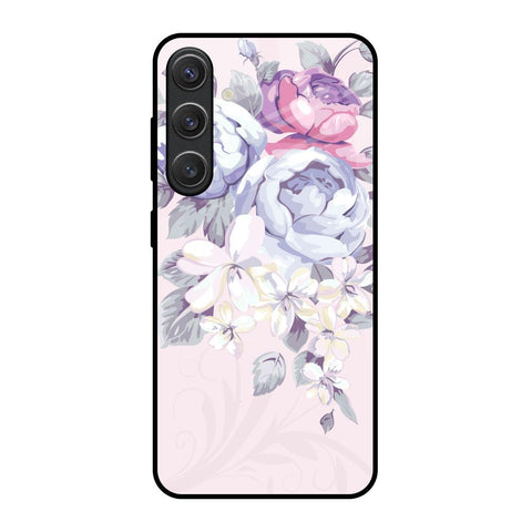 Elegant Floral Glossy Case for Samsung Galaxy S25 5G