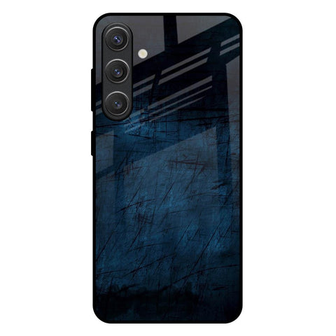 Dark Blue Grunge Glossy Case for Samsung Galaxy S25 Plus 5G