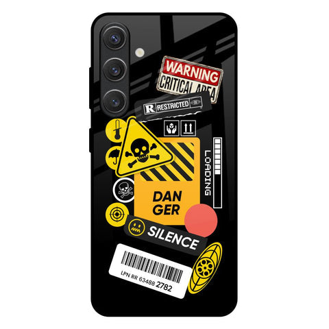 Danger Signs Glossy Case for Samsung Galaxy S25 Plus 5G