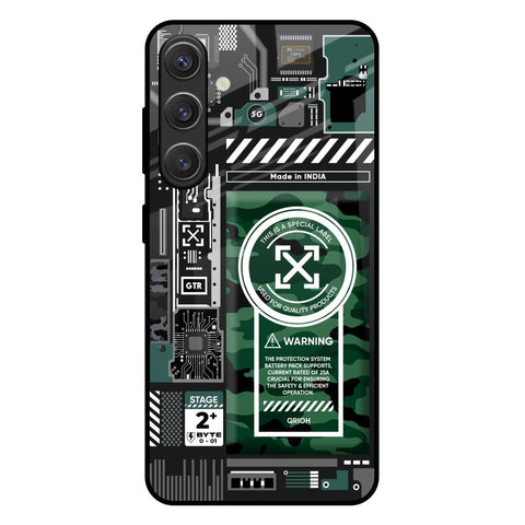Green Camo Circuit Glossy Case for Samsung Galaxy S25 Plus 5G