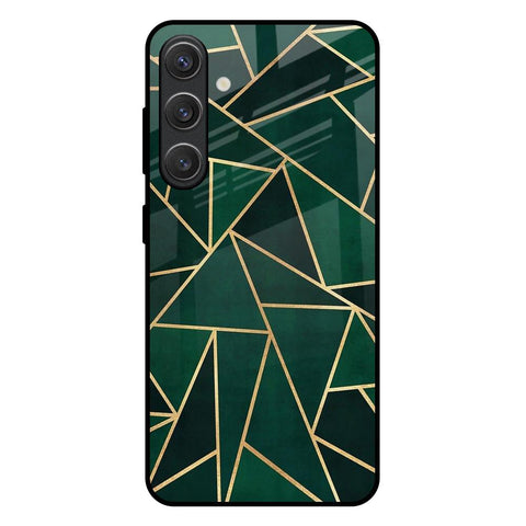 Abstract Green Glossy Case For Samsung Galaxy S25 Plus 5G