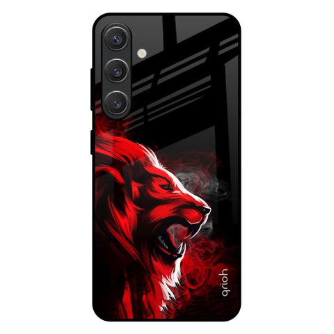 Red Angry Lion Glossy Case for Samsung Galaxy S25 Plus 5G