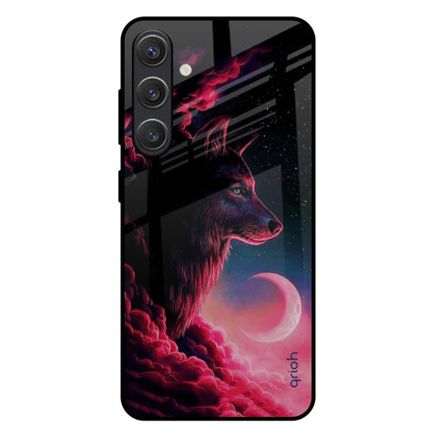 Moon Wolf Glossy Case for Samsung Galaxy S25 Plus 5G
