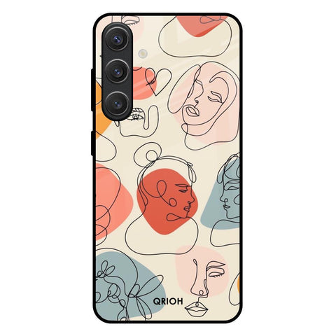 Abstract Faces Glossy Case for Samsung Galaxy S25 Plus 5G