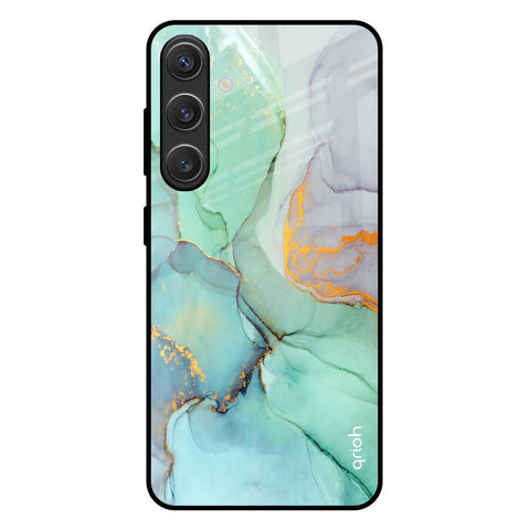 Green Marble Glossy Case for Samsung Galaxy S25 Plus 5G