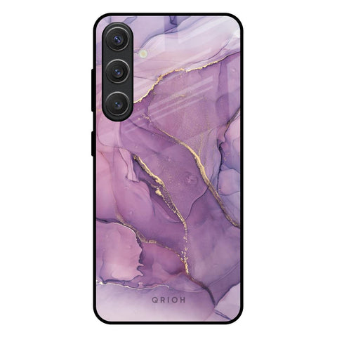Purple Gold Marble Glossy Case for Samsung Galaxy S25 Plus 5G