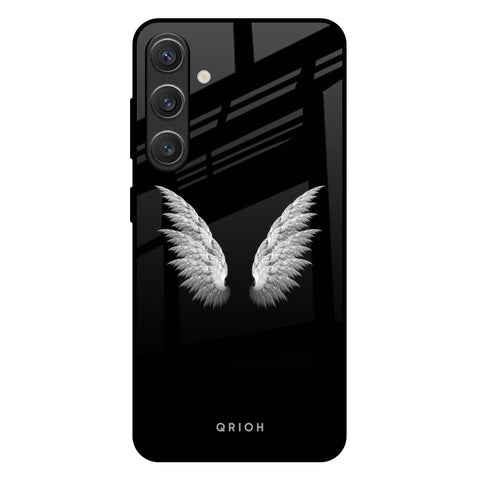 White Angel Wings Glossy Case for Samsung Galaxy S25 Plus 5G