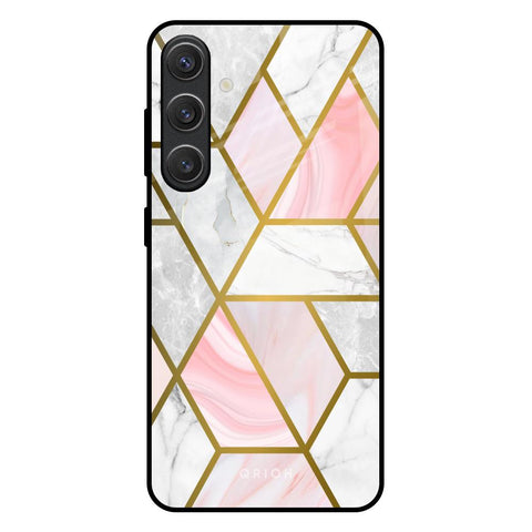 Geometrical Marble Glossy Case for Samsung Galaxy S25 Plus 5G