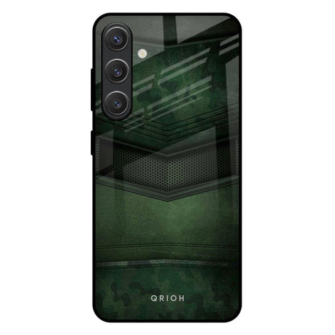 Green Leather Glossy Case for Samsung Galaxy S25 Plus 5G