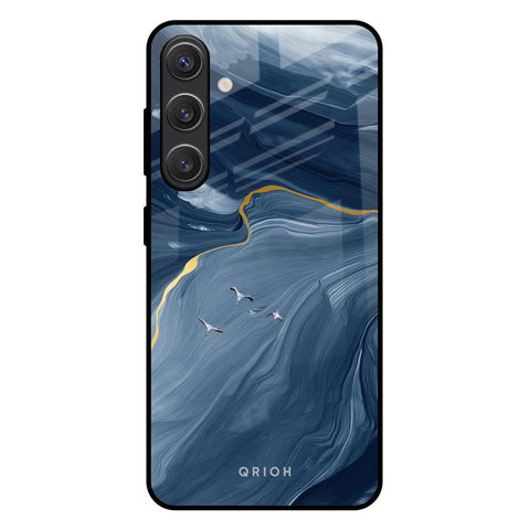 Deep Ocean Marble Glossy Case for Samsung Galaxy S25 Plus 5G