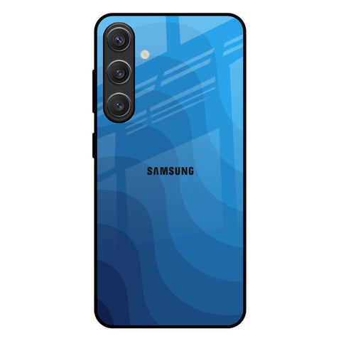 Blue Wave Abstract Glossy Case for Samsung Galaxy S25 Plus 5G