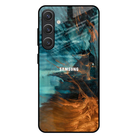Golden Splash Glossy Case for Samsung Galaxy S25 Plus 5G