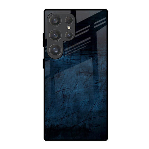 Dark Blue Grunge Glossy Case for Samsung Galaxy S25 Ultra 5G