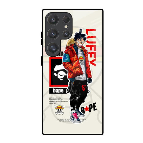 Bape Luffy Glossy Case for Samsung Galaxy S25 Ultra 5G