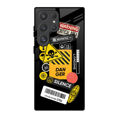 Danger Signs Glossy Case for Samsung Galaxy S25 Ultra 5G
