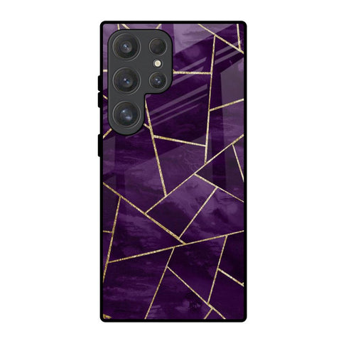 Geometric Purple Glossy Case For Samsung Galaxy S25 Ultra 5G