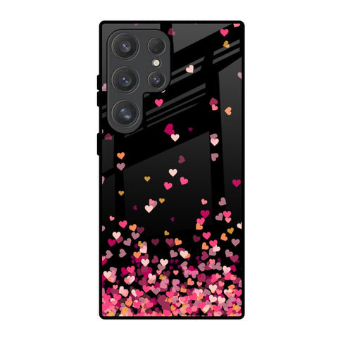 Heart Rain Fall Glossy Case For Samsung Galaxy S25 Ultra 5G