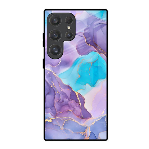 Alcohol ink Marble Glossy Case for Samsung Galaxy S25 Ultra 5G