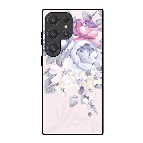 Elegant Floral Glossy Case for Samsung Galaxy S25 Ultra 5G