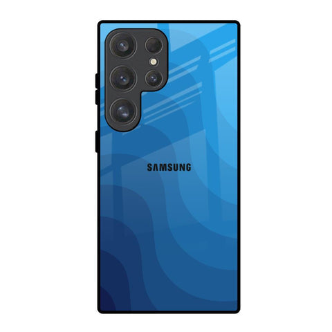 Blue Wave Abstract Glossy Case for Samsung Galaxy S25 Ultra 5G