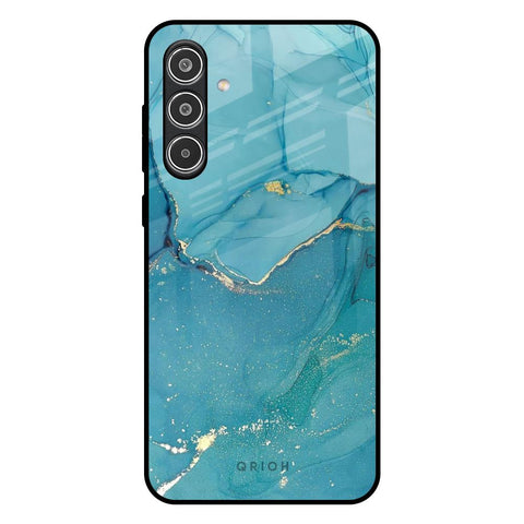 Blue Golden Glitter Glossy Case for Samsung Galaxy A56 5G