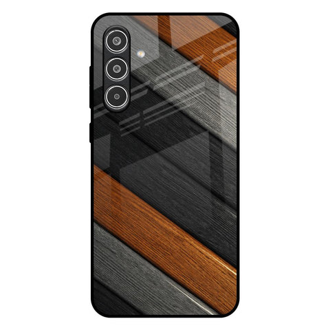 Tri Color Wood Glossy Case for Samsung Galaxy A56 5G