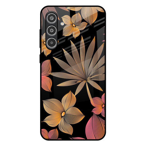 Lines Pattern Flowers Glossy Case for Samsung Galaxy A56 5G
