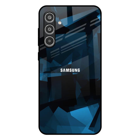 Polygonal Blue Box Glossy Case For Samsung Galaxy A56 5G