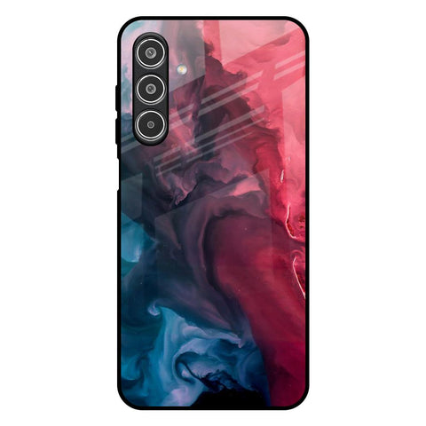 Blue & Red Smoke Glossy Case for Samsung Galaxy A26 5G