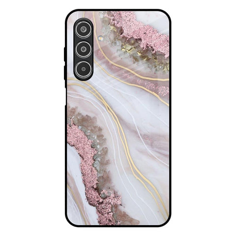 Pink & Gold Gllitter Marble Glossy Case for Samsung Galaxy A26 5G