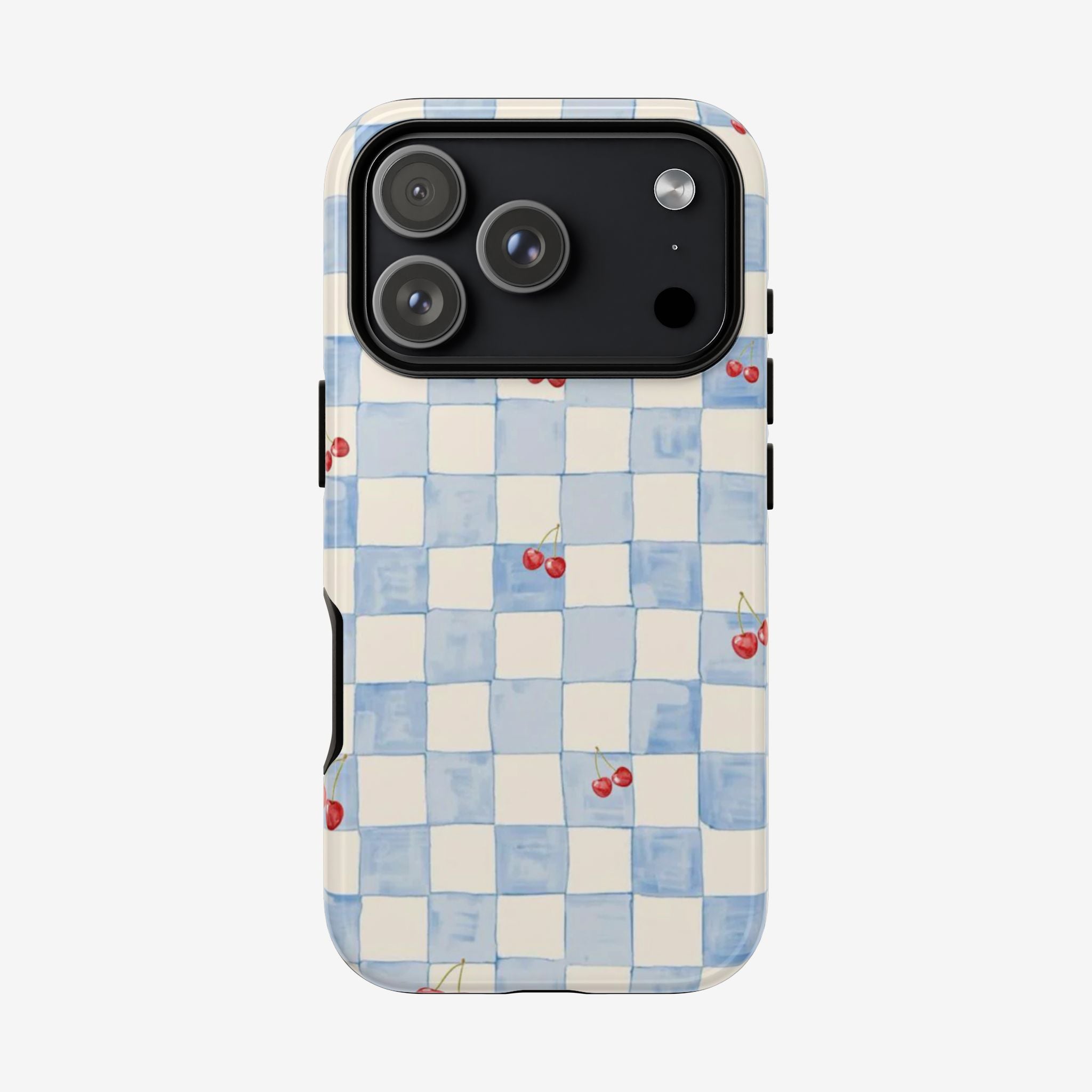 Cherry Check Tough Case  Available For All iPhone Models