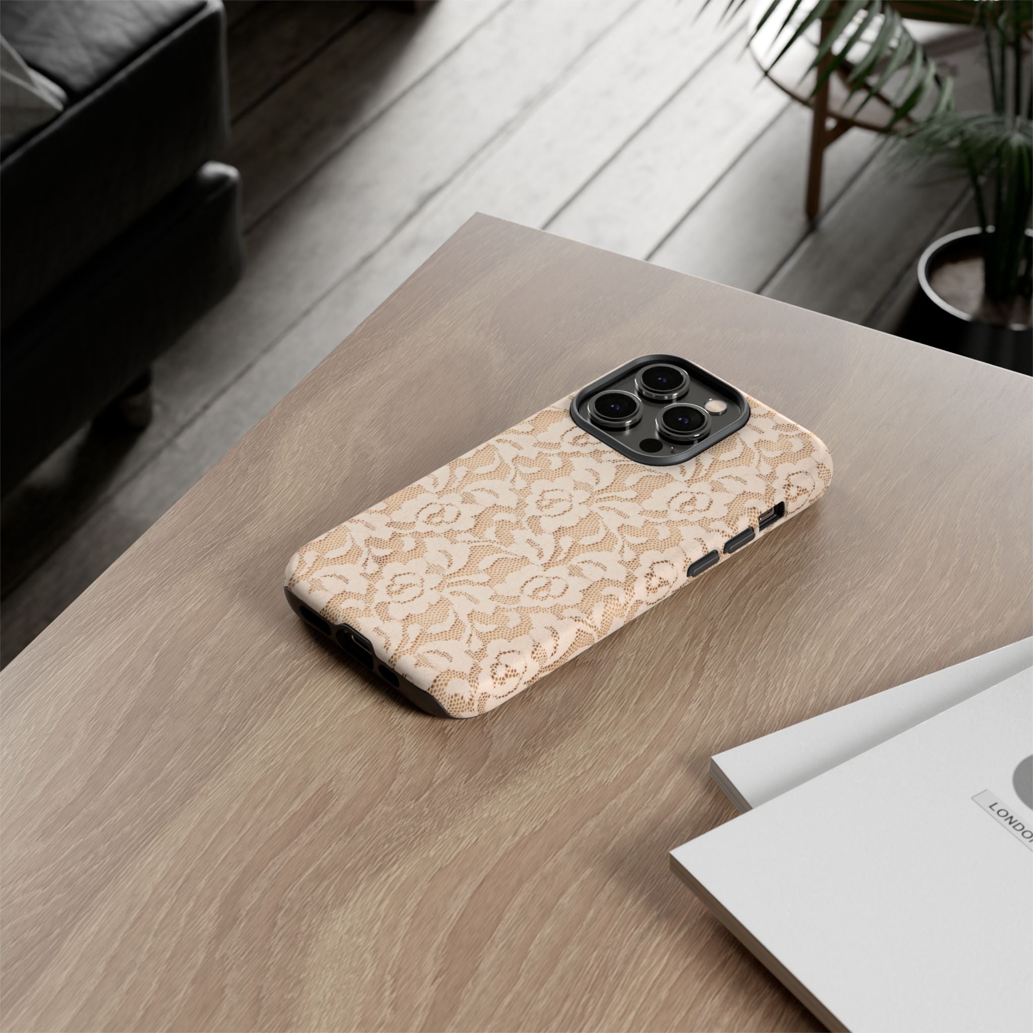 Coastal Toile Tough Case  Available For All iPhone Models