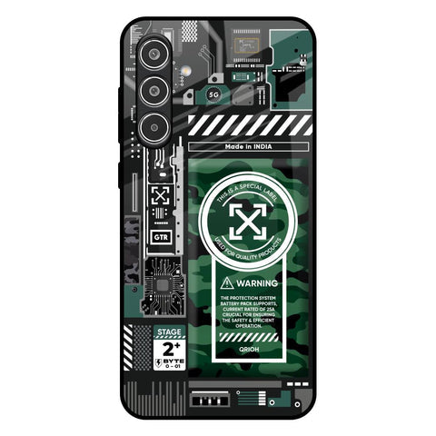 Green Camo Circuit Glossy Case for Samsung Galaxy A36 5G