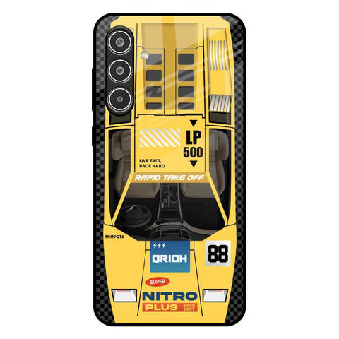 Yellow Racing Car Glossy Case for Samsung Galaxy A36 5G