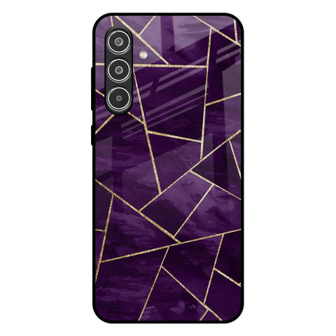 Geometric Purple Glossy Case For Samsung Galaxy A36 5G