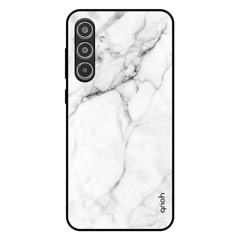 Modern White Marble Glossy Case for Samsung Galaxy A36 5G