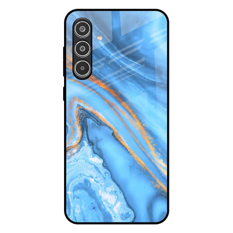 Vibrant Blue Marble Glossy Case for Samsung Galaxy A36 5G