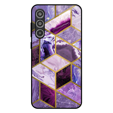 Purple Rhombus Marble Glossy Case for Samsung Galaxy A36 5G