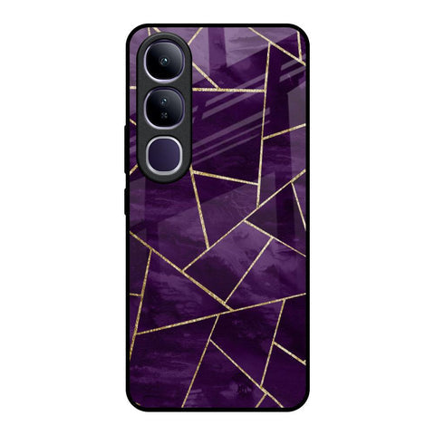 Geometric Purple Glossy Case For Vivo Y300 5G