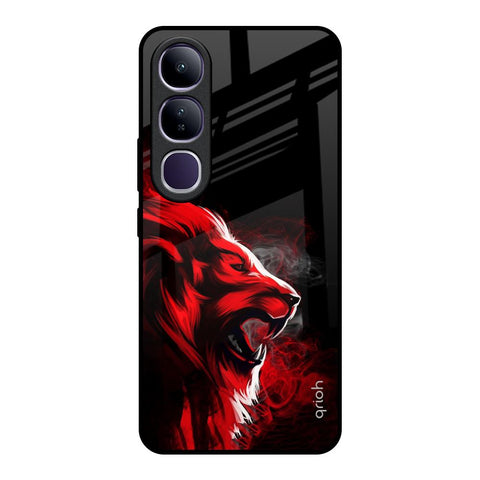 Red Angry Lion Glossy Case for Vivo Y300 5G