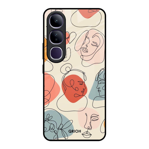 Abstract Faces Glossy Case for Vivo Y300 5G