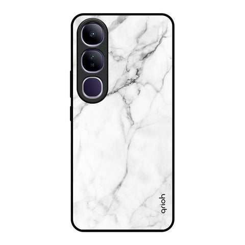 Modern White Marble Glossy Case for Vivo Y300 5G