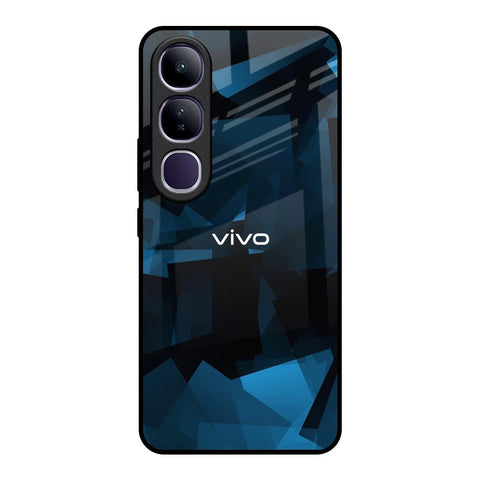 Polygonal Blue Box Glossy Case For Vivo Y300 5G