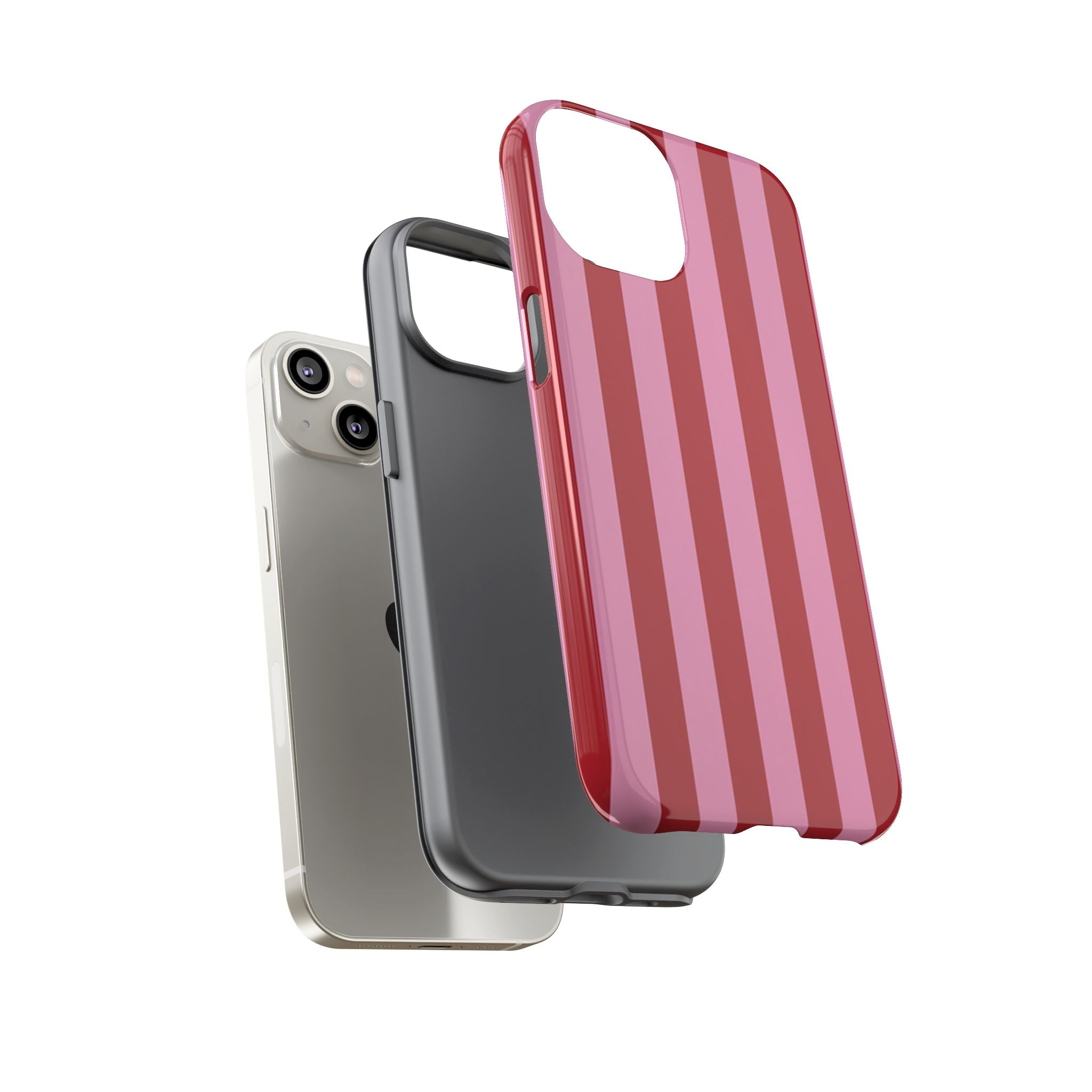 Pink Stripes Tough Case  Available For All iPhone Models